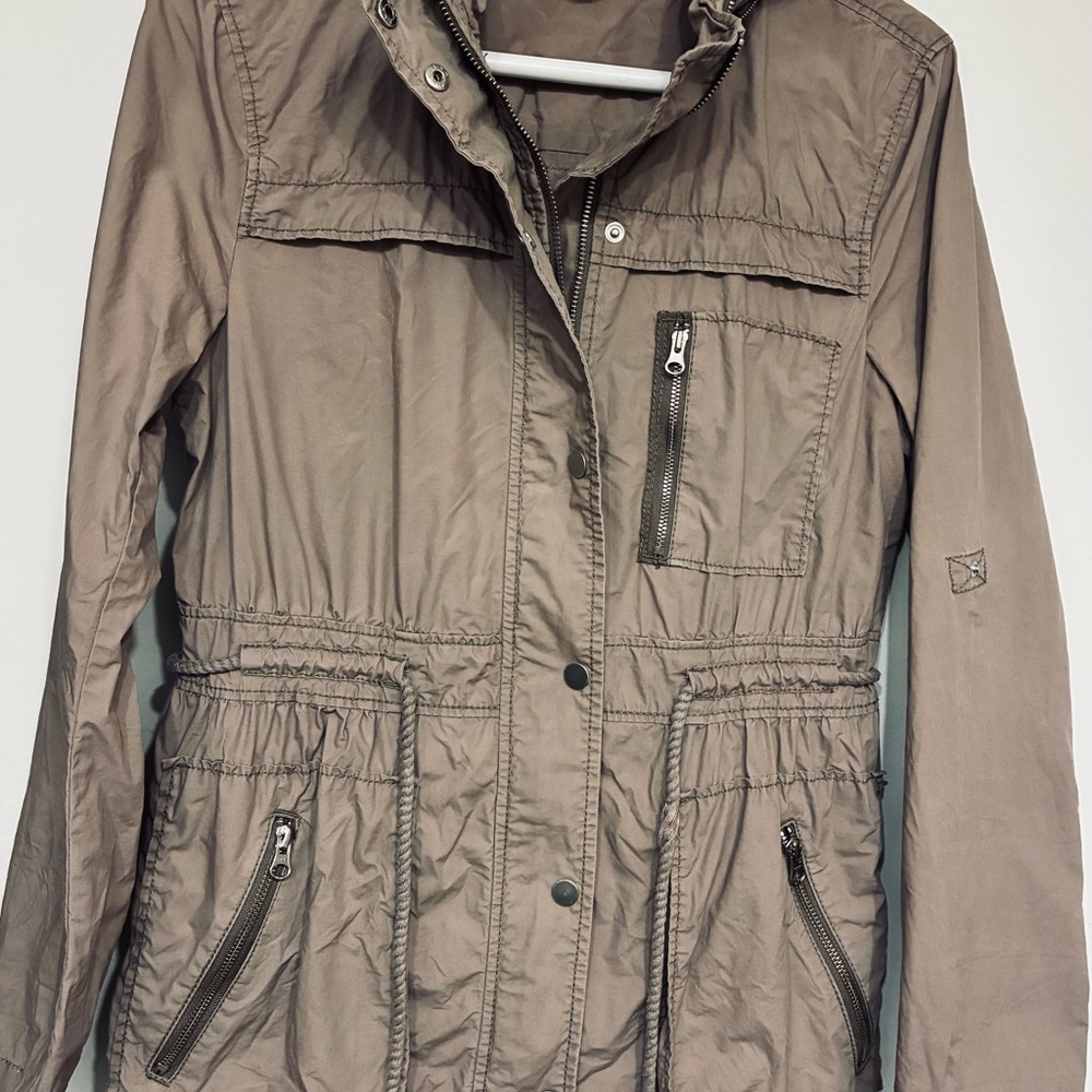 Ann Taylor Utility Jacket in Taupe